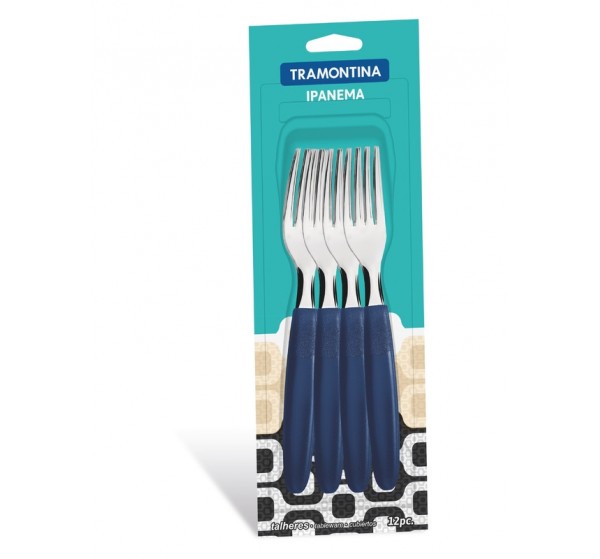 Conjunto garfos de mesa 12 peças - Ipanema - Cor Azul