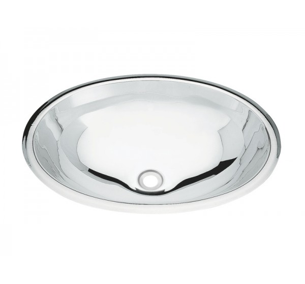 Lavabo Oval de sobrepor Tramontina em Aço Inox com Acabamento Alto Brilho 36x26 cm - Perfecta